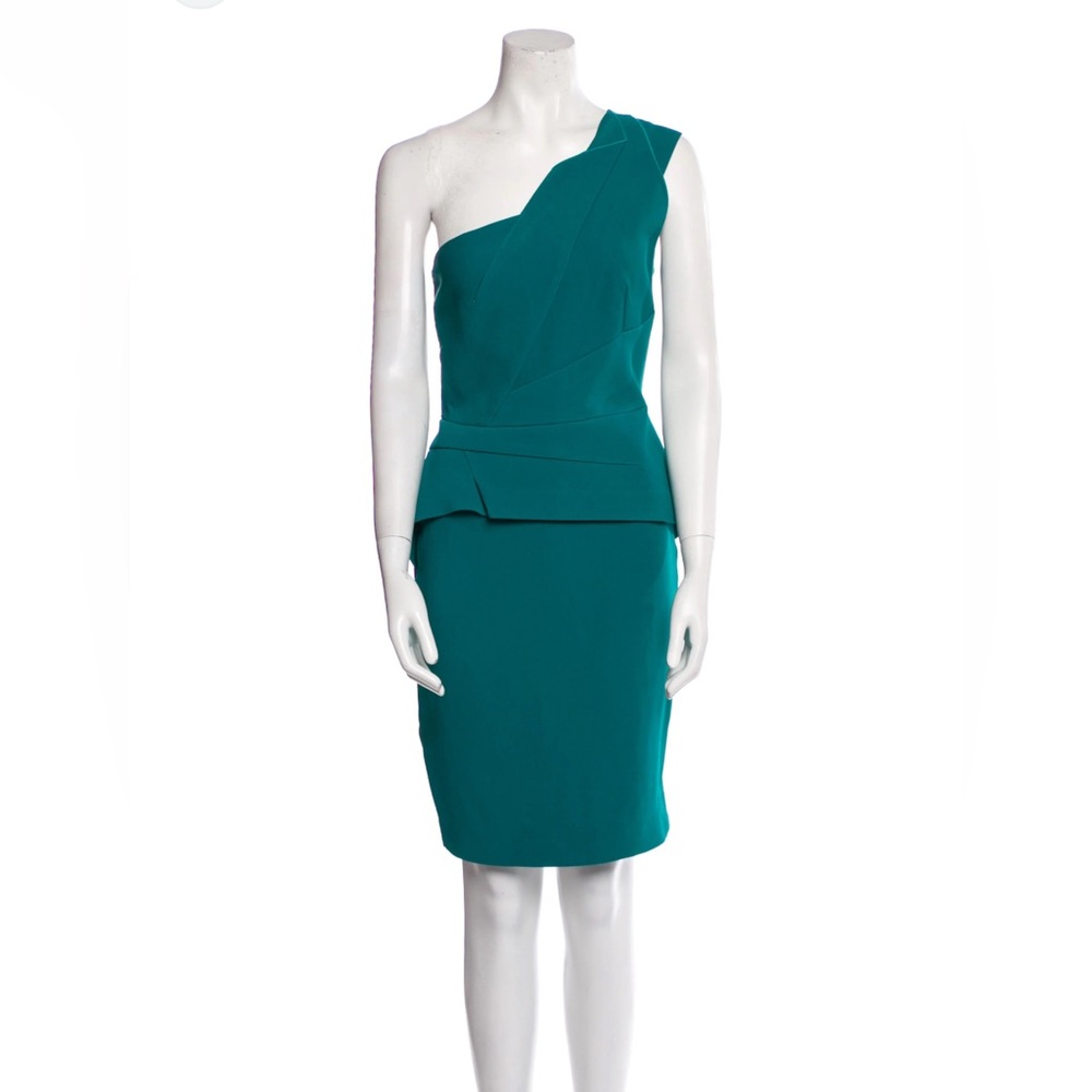 Roland Mouret Green Peplum Dress Size 4